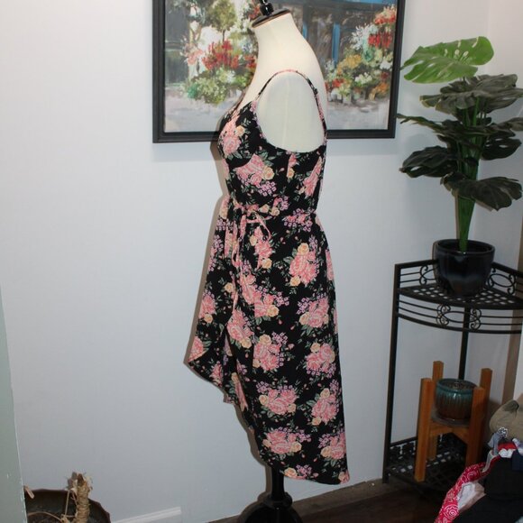 Lily Rose Pink Floral Print Dress - Size Large - Picture 7 of 12